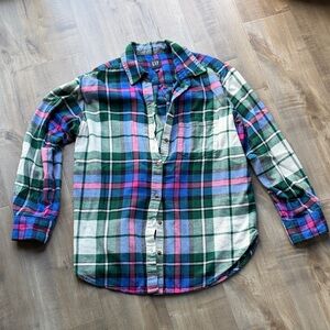 GAP Multicolor Plaid Flannel Shirt - Size Small